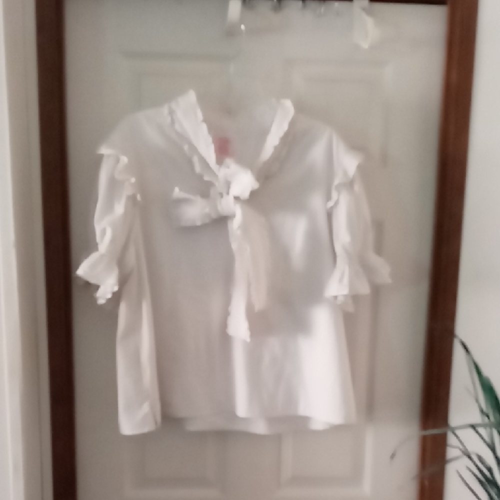 Elizabeth Wilson Designs Josie Mae White Ruffle Top